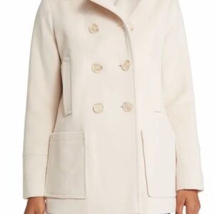 Sam Edelman Women's Cream Double-Breasted Coat